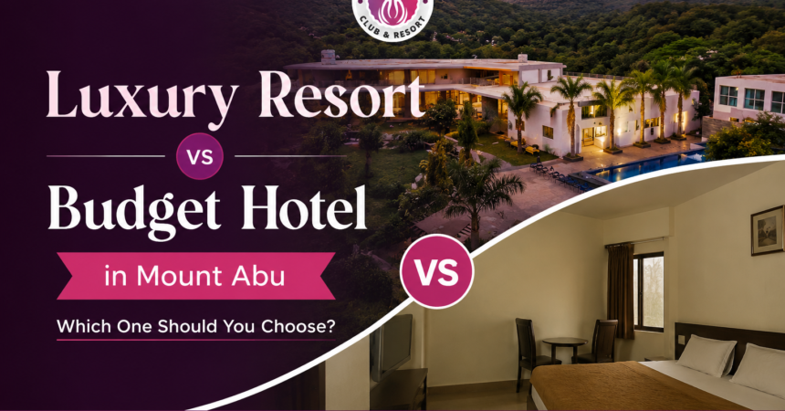 Luxury Resort vs Budget Hotel in Mount Abu – Valencia Club & Resort with swimming pool, mountain views and premium accommodation